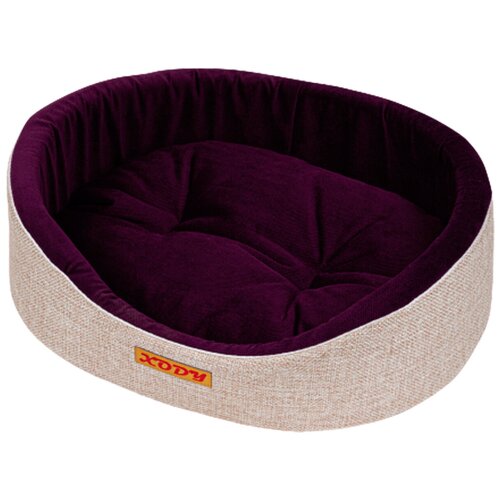Лежак для собак и кошек Xody Премиум Violet № 3 флок 55 х 43 х 16 см (1 шт)