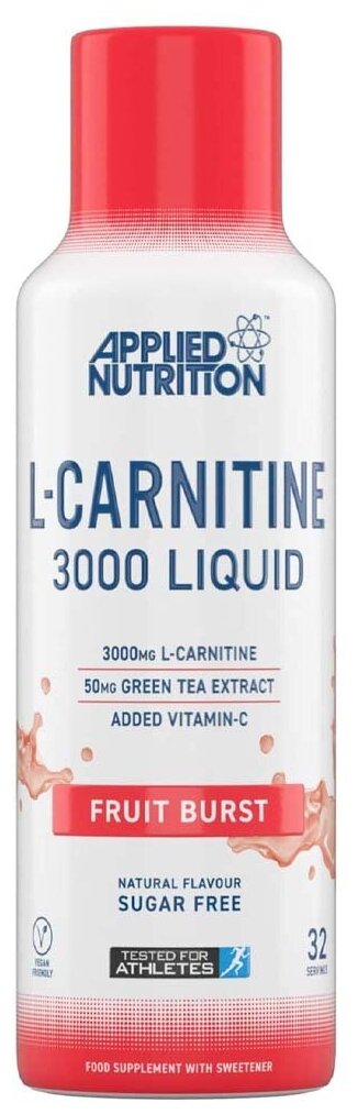 Карнитин жидкий Applied Nutrition L-carnitine Liquid 3000 мг 480 мл, Фруктовый Взрыв