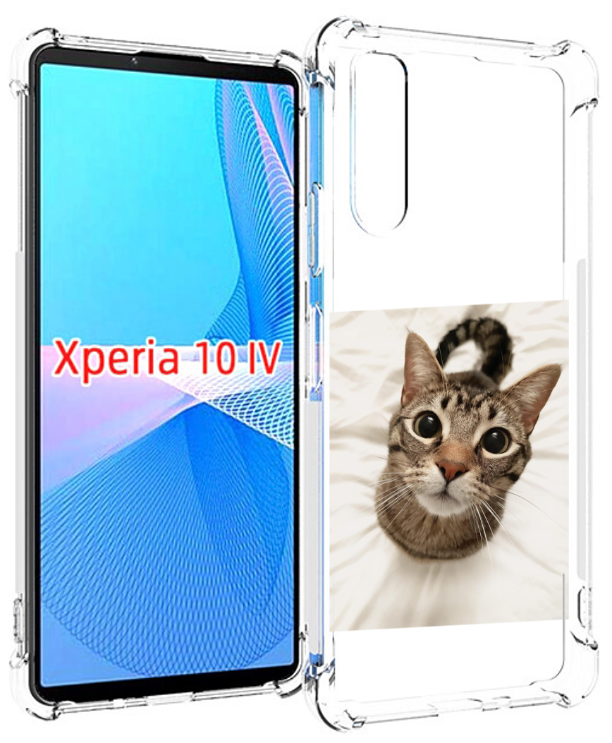 Чехол MyPads Котик для Sony Xperia 10 IV (10-4) задняя-панель-накладка-бампер