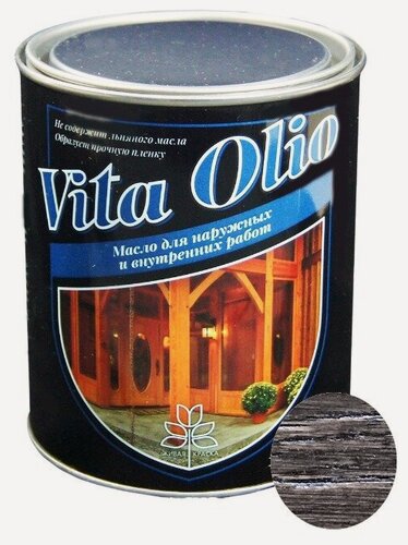 Изображение товара Масло для дерева Vita Olio "Эбеновое дерево", для наружных работ, 2,5 л