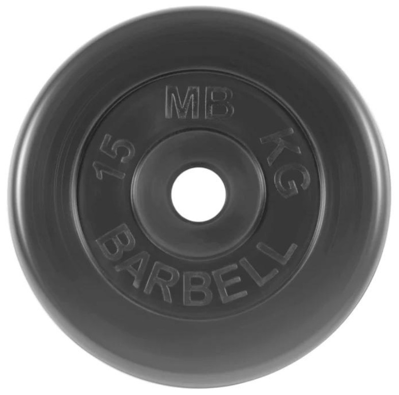 Диск MB Barbell Стандарт MB-PltB/C51 15 кг черный