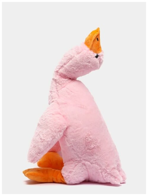 Мягкая игрушка Гигантский гусь Толстяк 130 см / подушка-обнимашка утка, розовый