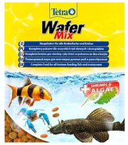 Корм основной с креветкой для ракообразных и травоядных донных рыб Tetra Wafer Mix таблетки пакет 15г