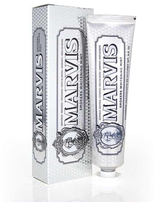 Зубная паста Marvis Smokers Whitening Mint, 85 мл, белый
