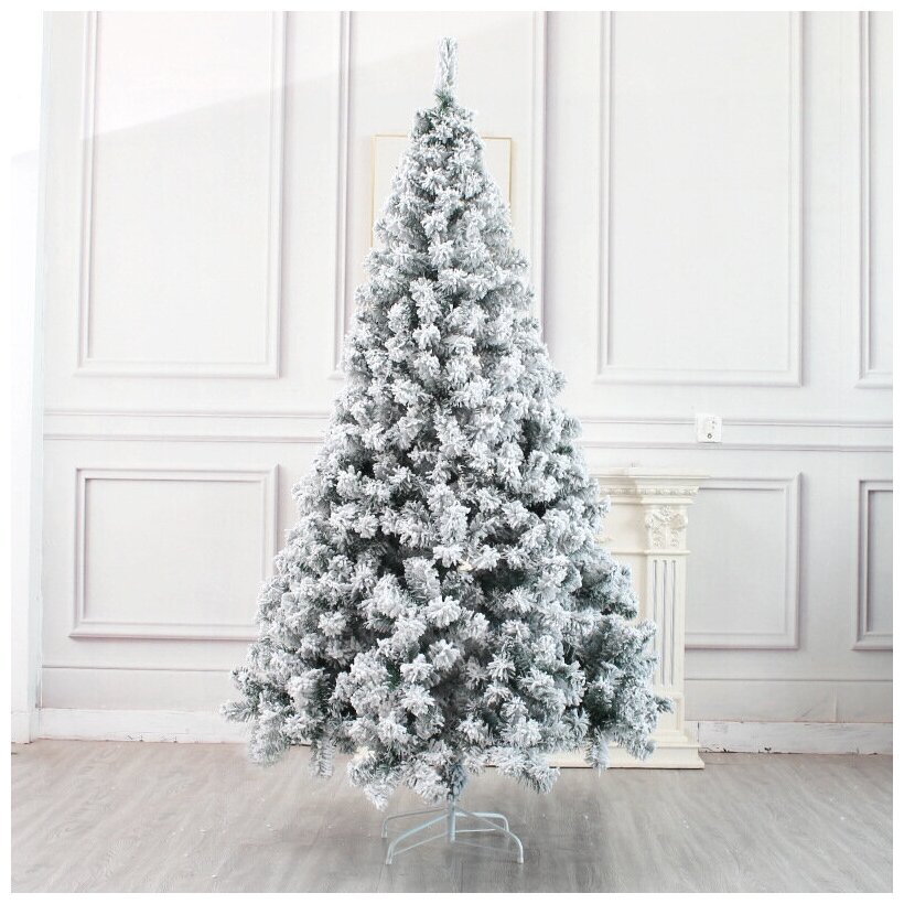 Искусственная новогодняя елка напольная заснеженная 210 см