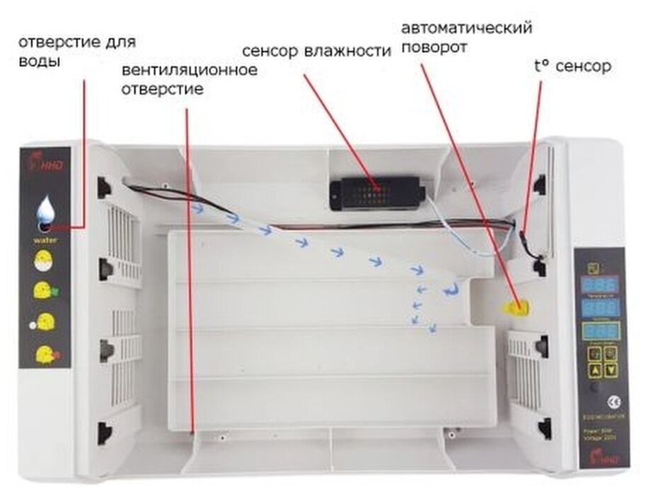 Инкубатор HHD 24 автоматический для яиц - фотография № 8