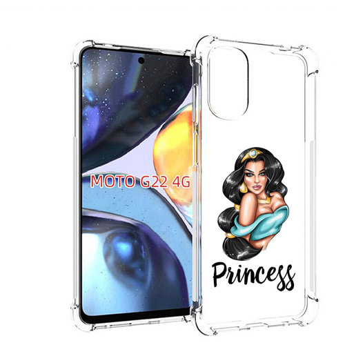 Чехол MyPads Принцесса-Жасмин женский для Motorola Moto G22 4G задняя-панель-накладка-бампер