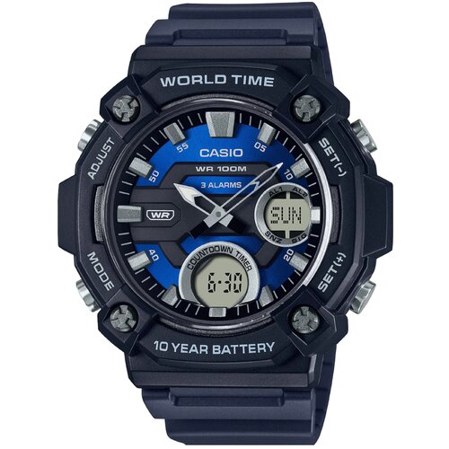 Наручные часы CASIO Collection AEQ-120W-2A, черный, мультиколор наручные часы casio collection aeq 120w 2a черный мультиколор