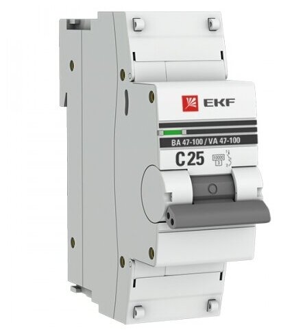 EKF PROxima ВА 47-100 Автоматический выключатель (С) 1P 25А 10kA