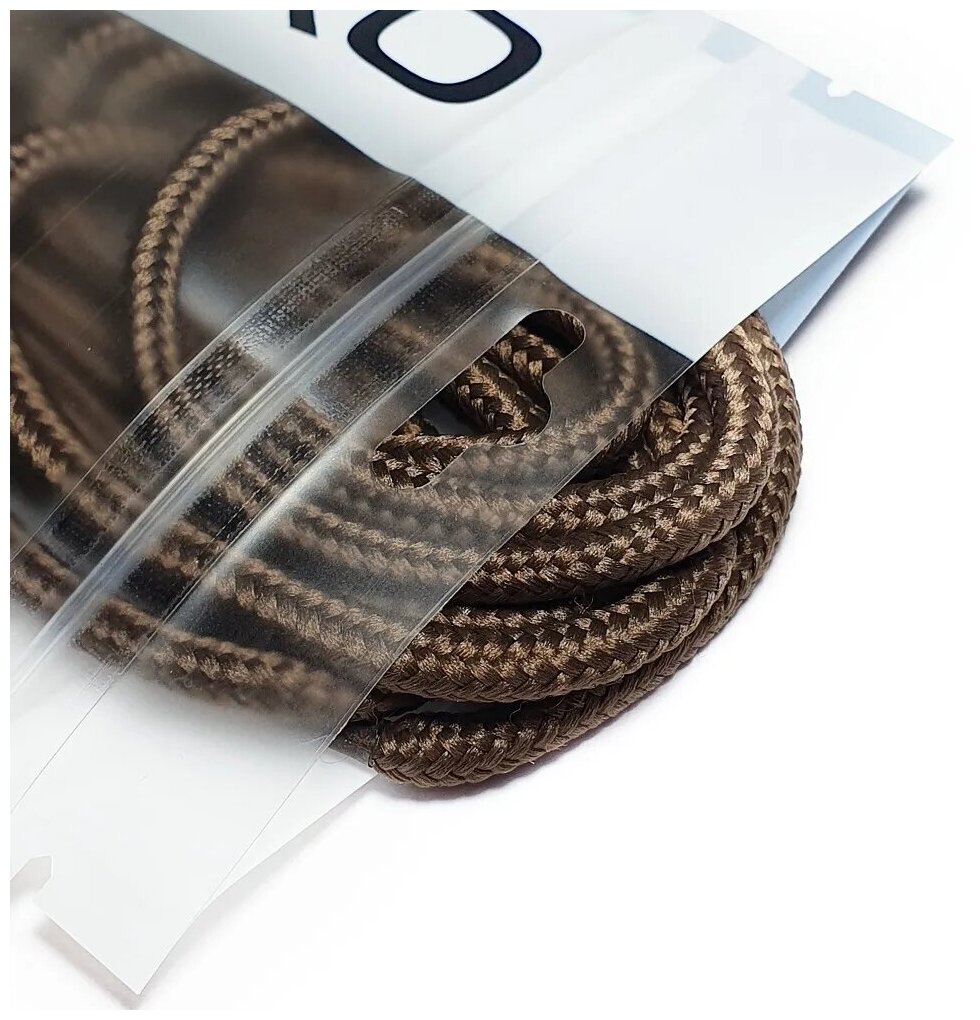Шнурки LENKO коричневые круглые 160 см - фотография № 3