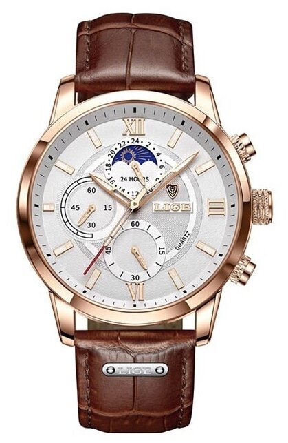 Изысканные мужские кварцевые наручные часы