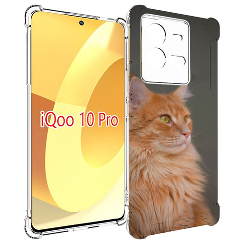 Чехол MyPads кошка мейн кун 1 для Vivo iQOO 10 Pro задняя-панель-накладка-бампер чехол mypads кошка мейн кун 1 для vivo y76 5g задняя панель накладка бампер