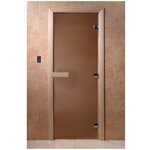 Стеклянная дверь Дорвуд бронза матовая 1635х620 мм 1700х700 мм - изображение