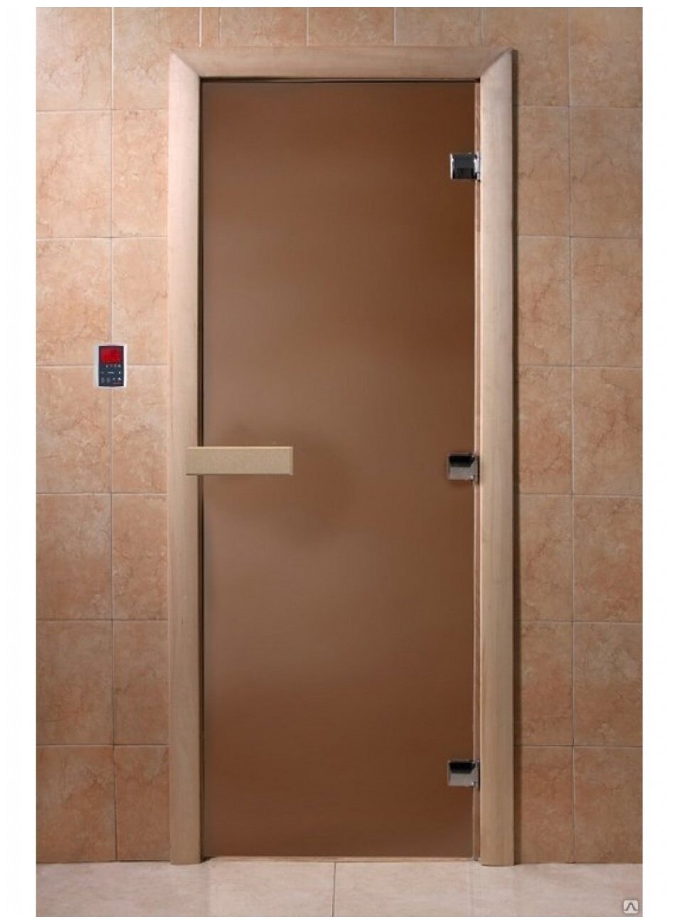 Стеклянная дверь Дорвуд бронза матовая 1635х620 мм 1700х700 мм