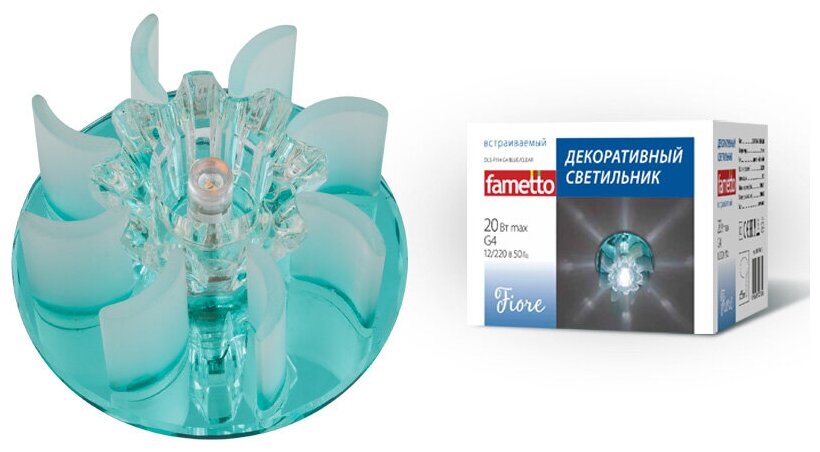 Светильник DLS-F114 G4 BLUE/CLEAR Fiore Fametto