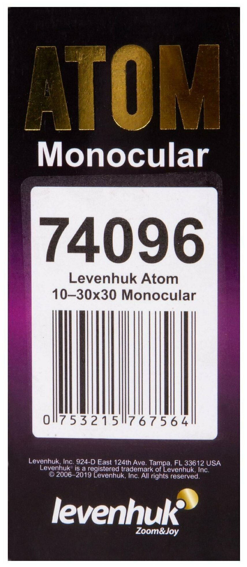 Монокуляр LEVENHUK Atom 10–30х30