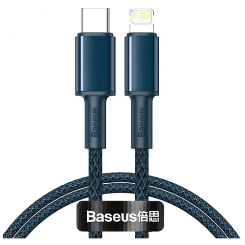 CATLGD-A03 Baseus Baseus High Density Braided Fast Charging Data Cable Type-C to iP PD 20W 2m Blue кабель baseus high density braided fast charging data cable type c to lightning pd 20w 2m catlgd a01 black