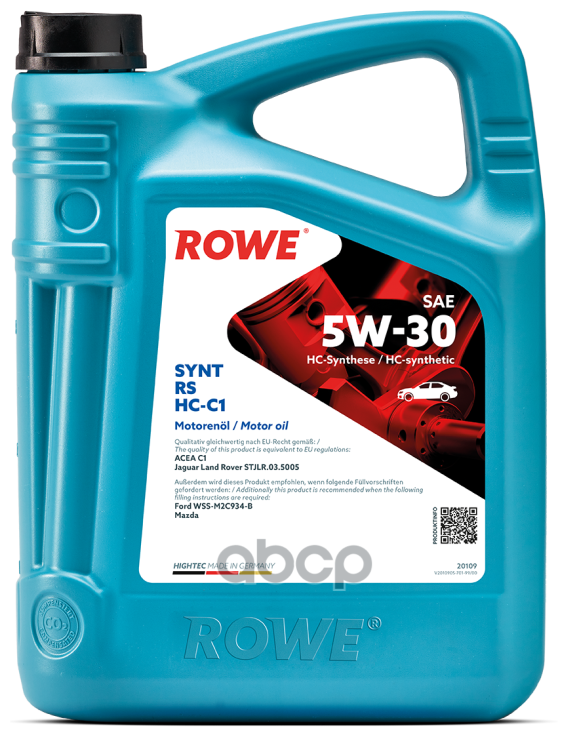 ROWE Масло Моторное Rowe Hightec Multi Synt Dpf 5W-30 5Л.