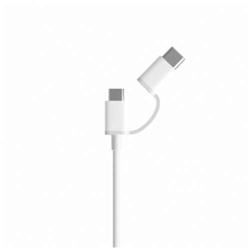 Кабель Xiaomi micro Usb и Type-C cable 100 см White (AL501) кабель zmi 2in1 usb microusb usb type c al403 1 м черный