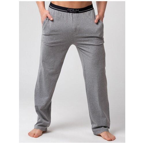 Мужские домашние брюки из хлопкового трикотажа XXL, серый