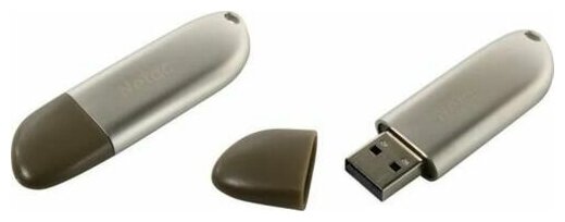 Флешка Netac U352 USB 2.0 8 ГБ, 1 шт., серебристый/коричневый - фото №17