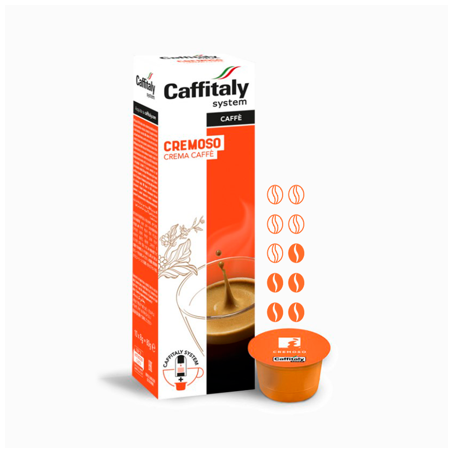 Кофе в капсулах Caffitaly System Ecaffe Cremoso, 10 капсул, для Paulig, Luna S32, Maia S33, Tchibo, Cafissimo