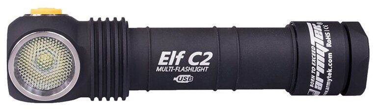 Фонарь Armytek Elf C2 Micro-USB Теплый свет + 18650 Li-Ion (3200mAh)