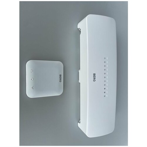 Комплект Проводной, WiFi Мастер термостат с входом для доп. датчика + Центр коммутации на 8 зон. BERG