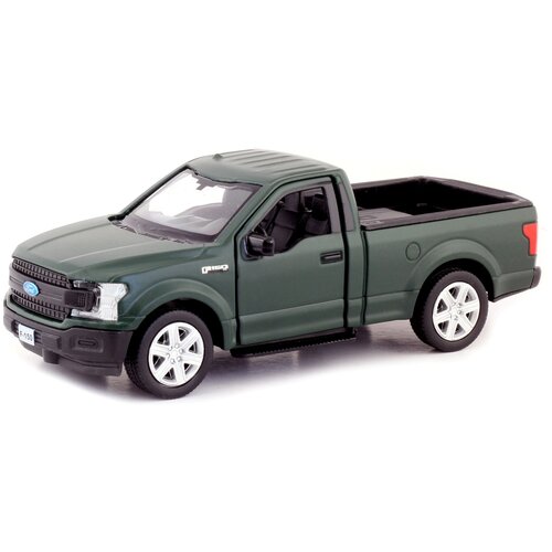 Машина металлическая RMZ City 1:32 Ford F150 2018, зеленый матовый цвет, двери открываются внедорожник rmz city ford f150 2018 554045 1 32 15 см черный