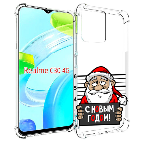 Чехол MyPads ДМ с новым годом заключенный для Realme C30 4G / Narzo 50i Prime задняя-панель-накладка-бампер чехол mypads дм с новым годом заключенный для samsung galaxy a14 4g 5g задняя панель накладка бампер