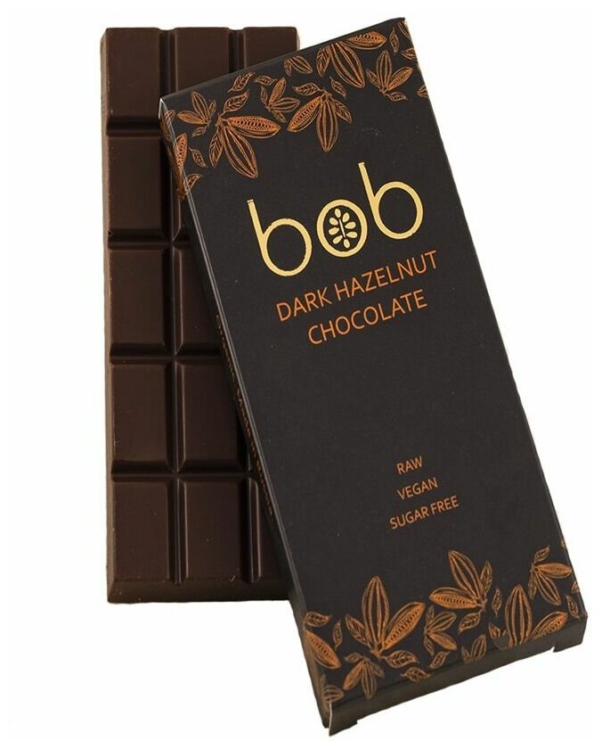 Шоколад тёмный с фундуком Bob 50 г - фотография № 6