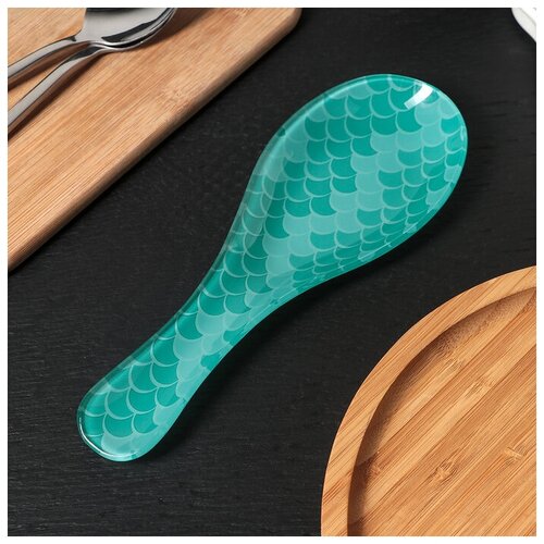 Подставка под ложку Доляна Сирена 235х83 см цвет бирюзовый 386₽