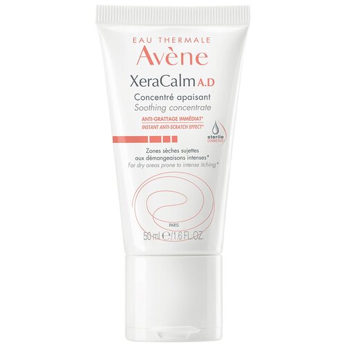 Avene XeraCalm AD Soothing Concentrate Концентрат успокаивающий от раздражений, 50 мл. успокаивающий концентрат eau thermale avene xeracalm soothing concentrate