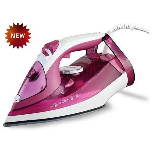 Домашний утюг паровойвертикальная глажкаподошва утюга с керамическим покрытиемтемпературный контрольфункция самоочисткасиреневый2400 ВТUP 313300₽
