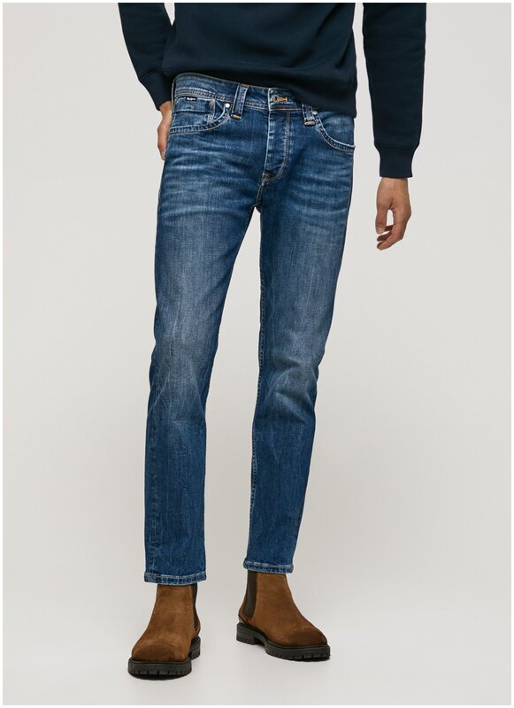 Джинсы прямые Pepe Jeans, размер 33, рост 32, denim