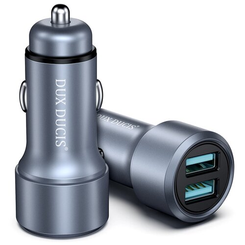 Автомобильное зарядное устройство B40 Dux Ducis 2USB Quick Charge серебряное
