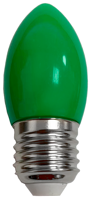 Ecola свеча E27 2W Зеленый матов. 82x37 C7TG20ELY (арт. 829855)