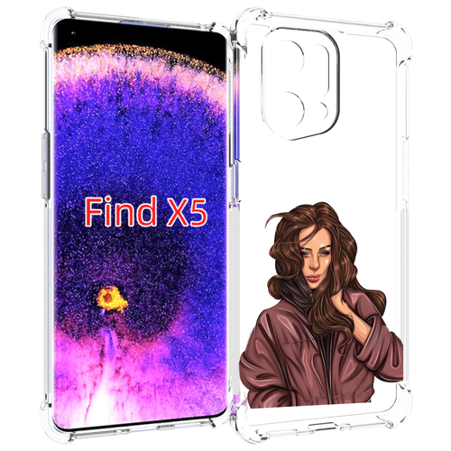 чехол mypads мраморный рисунок для oppo find x5 задняя панель накладка бампер Чехол MyPads Арт-рисунок-девушки для Oppo Find X5 задняя-панель-накладка-бампер