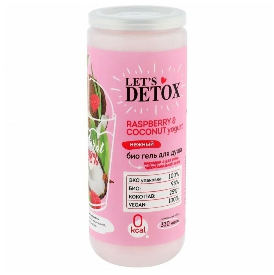 Гель для душа Body Boom Raspberry & Coconut yogurt нежный 330мл - фото №5