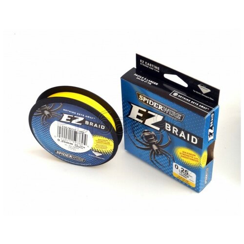 фото Леска плетеная spiderwire ez braid 0.15 100м желтый 1303934