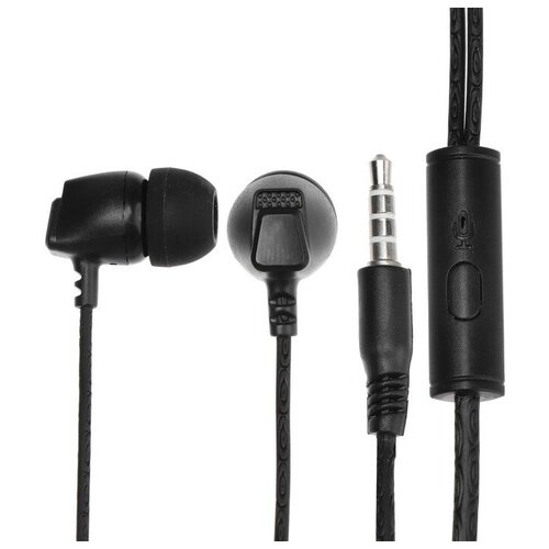 Наушники mObility mt-27 вакуумные микрофон 35 мм 1 м черные 35000₽