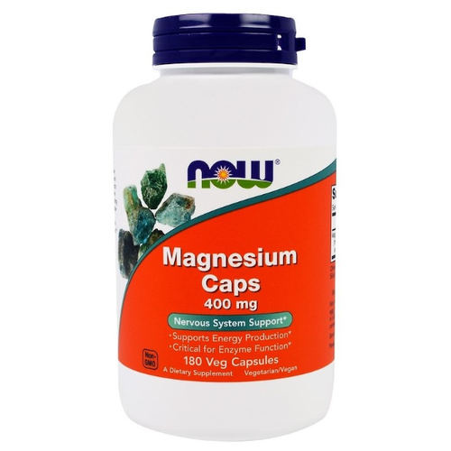 Купить NOW Magnesium Caps 400 mg 180 вегетарианских капсул
