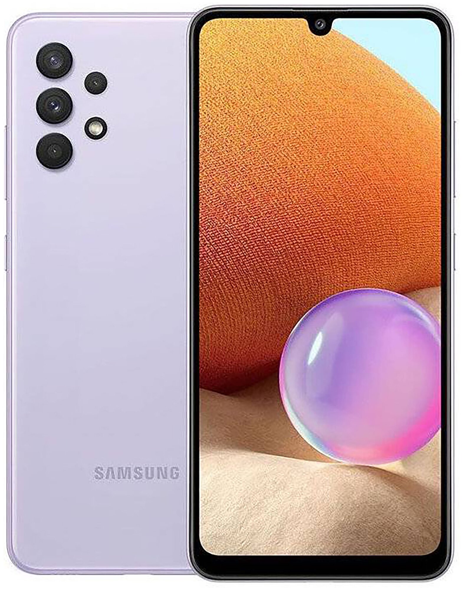 Смартфон Samsung Galaxy A32 4/128 ГБ RU, Dual nano SIM, лаванда