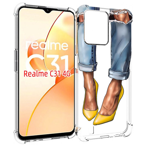 Чехол MyPads Красивые-туфли для OPPO Realme C31 задняя-панель-накладка-бампер