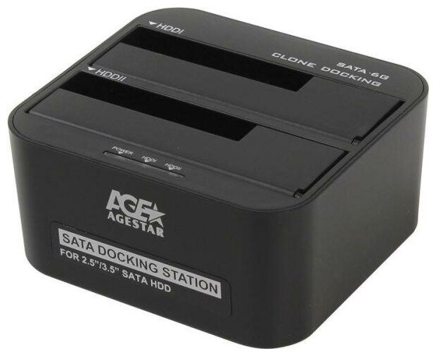 Док станция для HDD 2.5/3.5 SATA AgeStar 3UBT6-6G USB3.0 черный