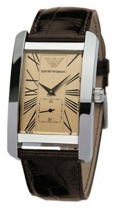 Мужские наручные часы EMPORIO ARMANI AR0154, черный, коричневый