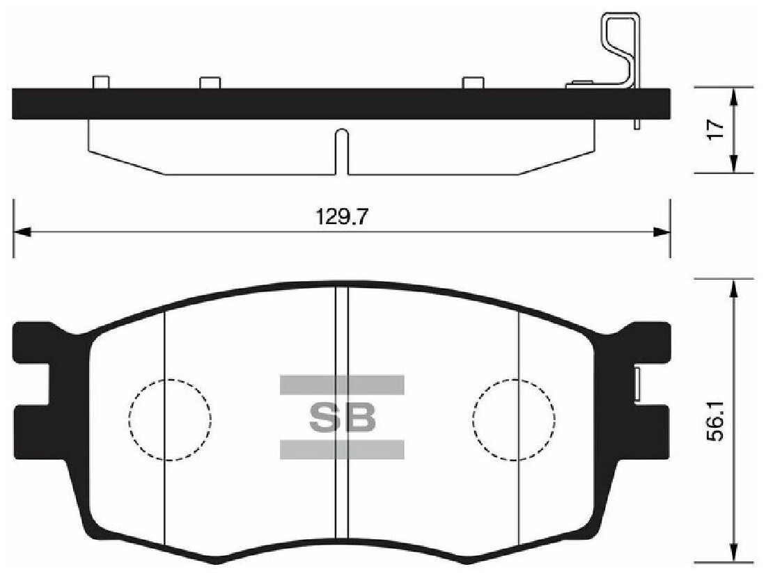 Колодки тормозные дисковые SANGSIN SP1186