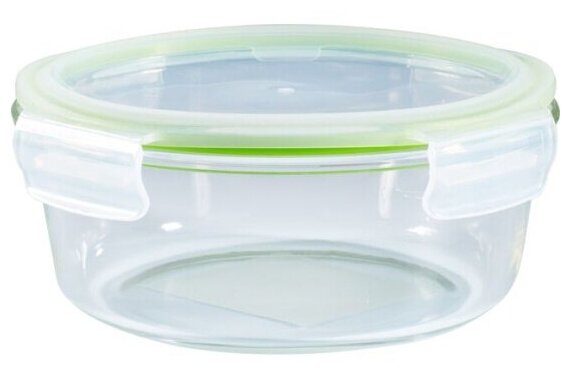 Контейнер стеклянный Appetite круглый зеленый 950мл SL950CG