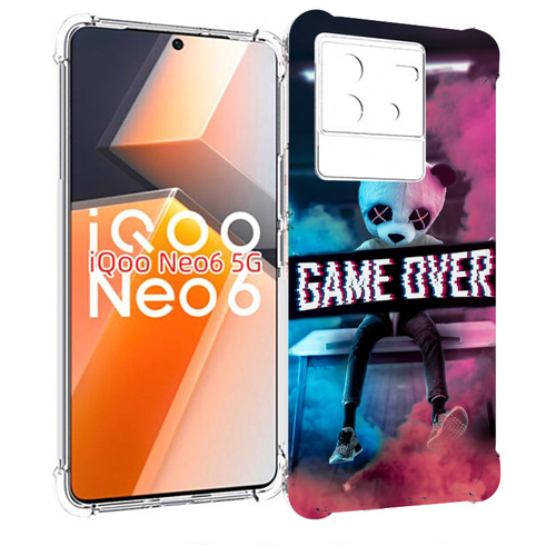 Чехол MyPads картина-панда для Vivo iQoo Neo 6 5G задняя-панель-накладка-бампер
