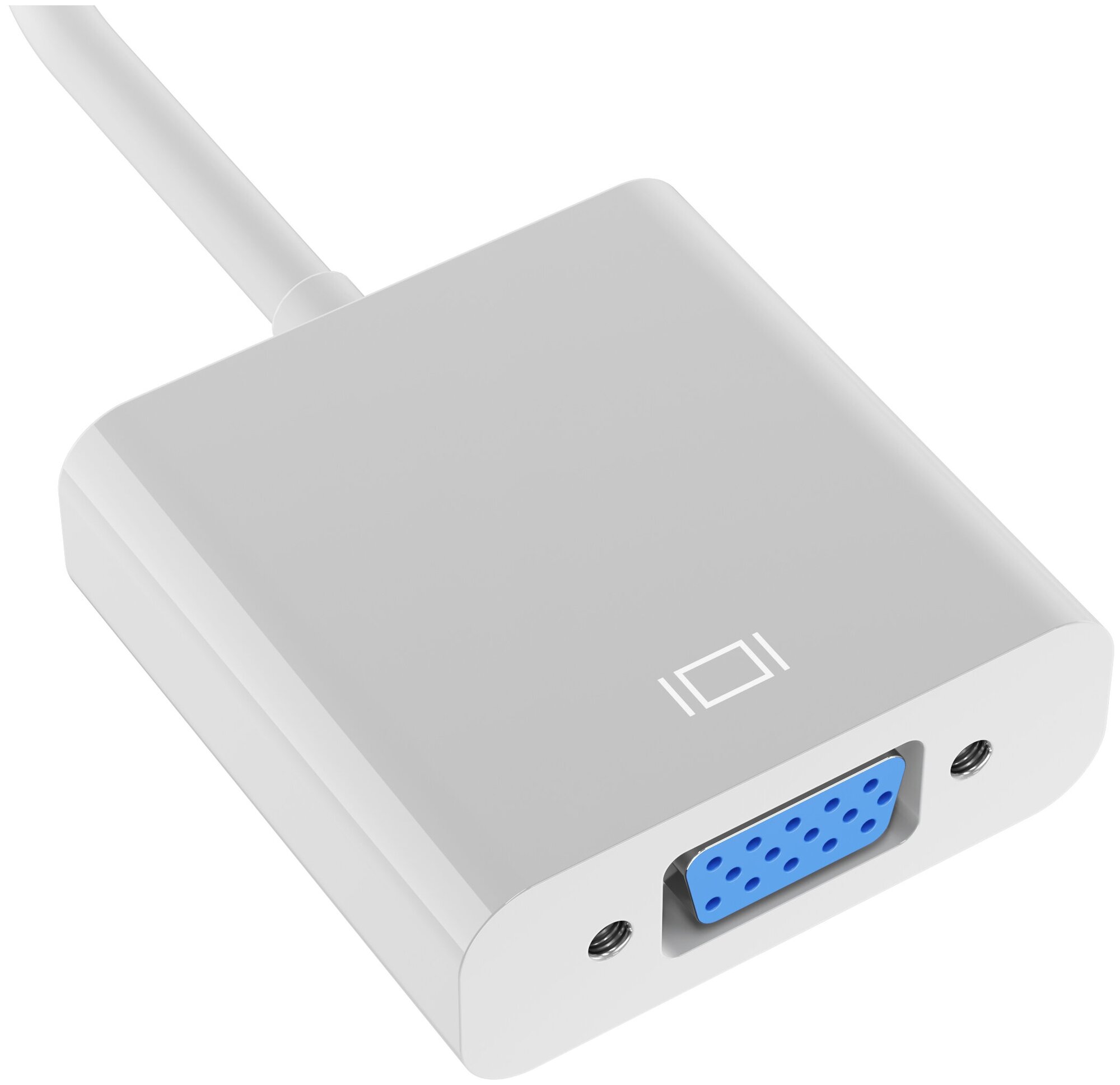 Переходник адаптер GSMIN B5 HDMI (M) - VGA (F) конвертер для монитора видеокарты проектора (Белый)